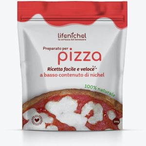 preparato per pizza a basso contenuto di nichel, senza glutine e lieviti chimici